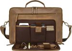 Marc Peter Auckland Real Leather Laptop Bag | Shoulder Bag for 15.6 inch Laptop | Briefcase for Notebook